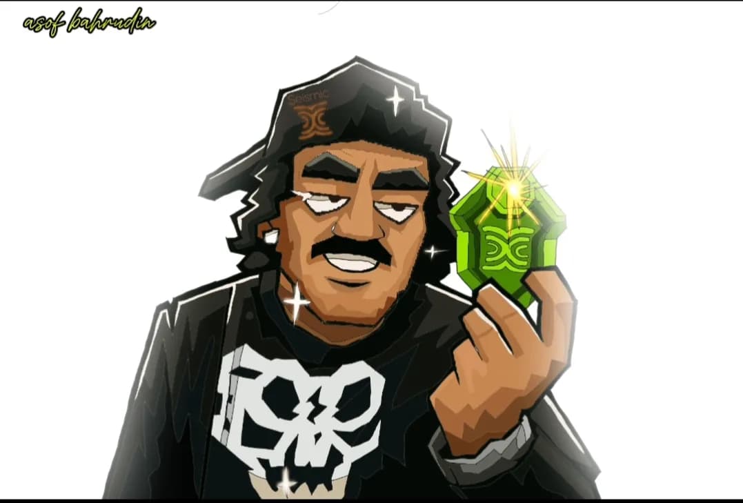 the person holding the mgnitude stone  