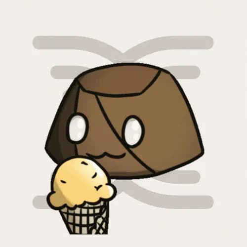 Rocky enjoying ice cream