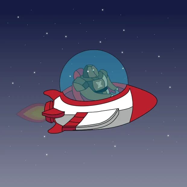 Rocky explores space  